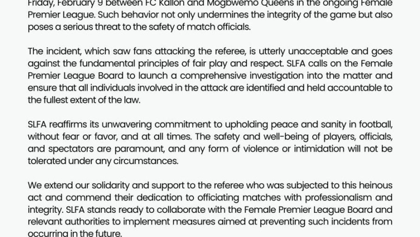 SLFA Press Release -11.02.24